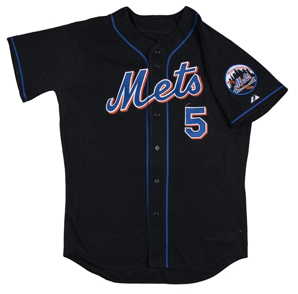 Lot Detail - 2005 David Wright Game Used & Signed New York Mets Alternate  Black Jersey (Henderson & Beckett)