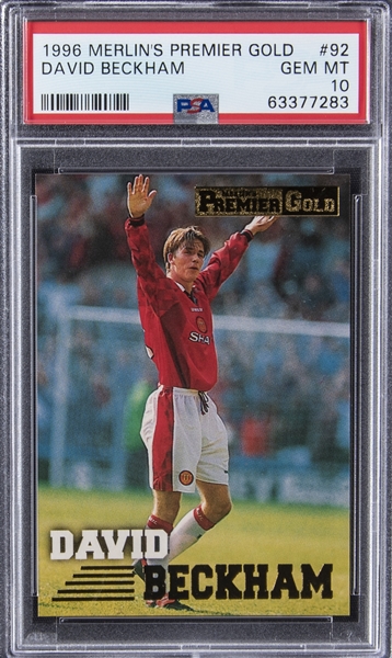 Lot Detail - 1997 Merlin's Premier Gold #92 David Beckham - PSA 