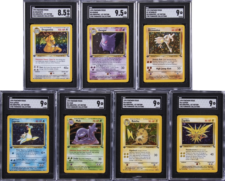 Lot Detail - 1999 Pokemon Fossil 1st Edition SGC-Graded Complete