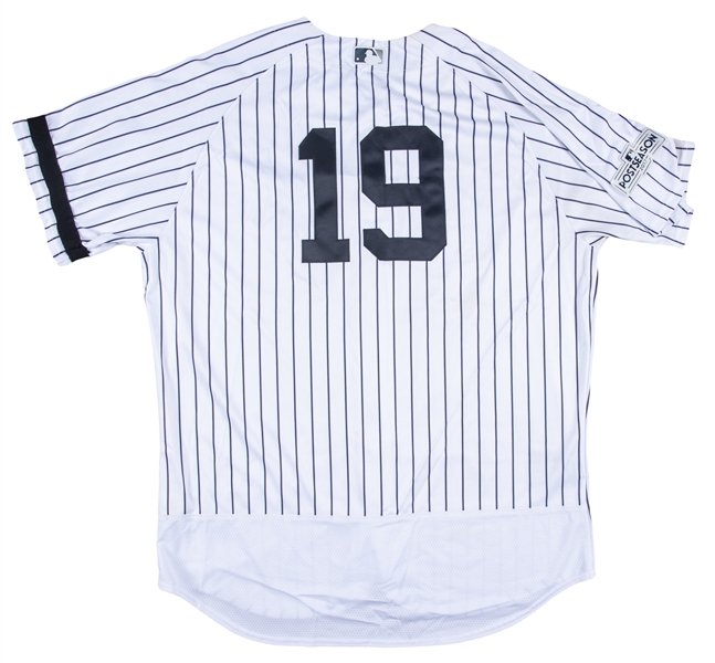 Lot Detail - 2017 Masahiro Tanaka ALCS Game 5 Playoff Game Used New York  Yankees #19 Home Jersey Used on 10/18/17 - 7 Scoreless Innings! (MLB  Authenticated & Steiner)