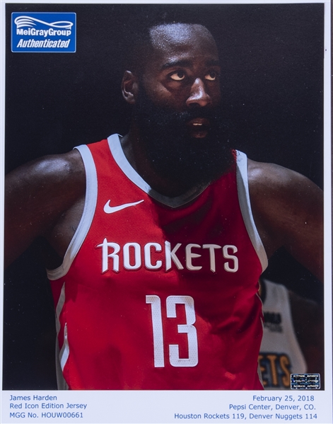 Lot Detail - James Harden 2013-14 Houston Rockets Game Used Road
