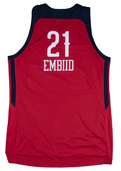 Joel Embiid Philadelphia 76ers Game-Used #21 Blue Jersey Worn