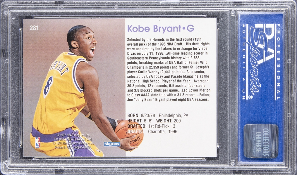  1996-97 NBA Hoops Skybox Basketball #281 Kobe Bryant