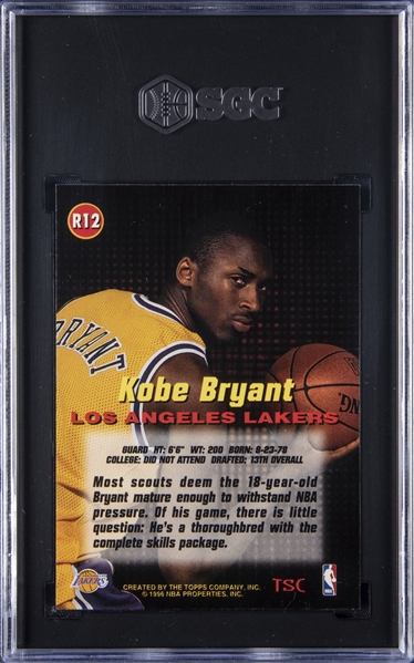 At Auction: 1996 Topps Stadium Club #R12 Kobe Bryant Rookie