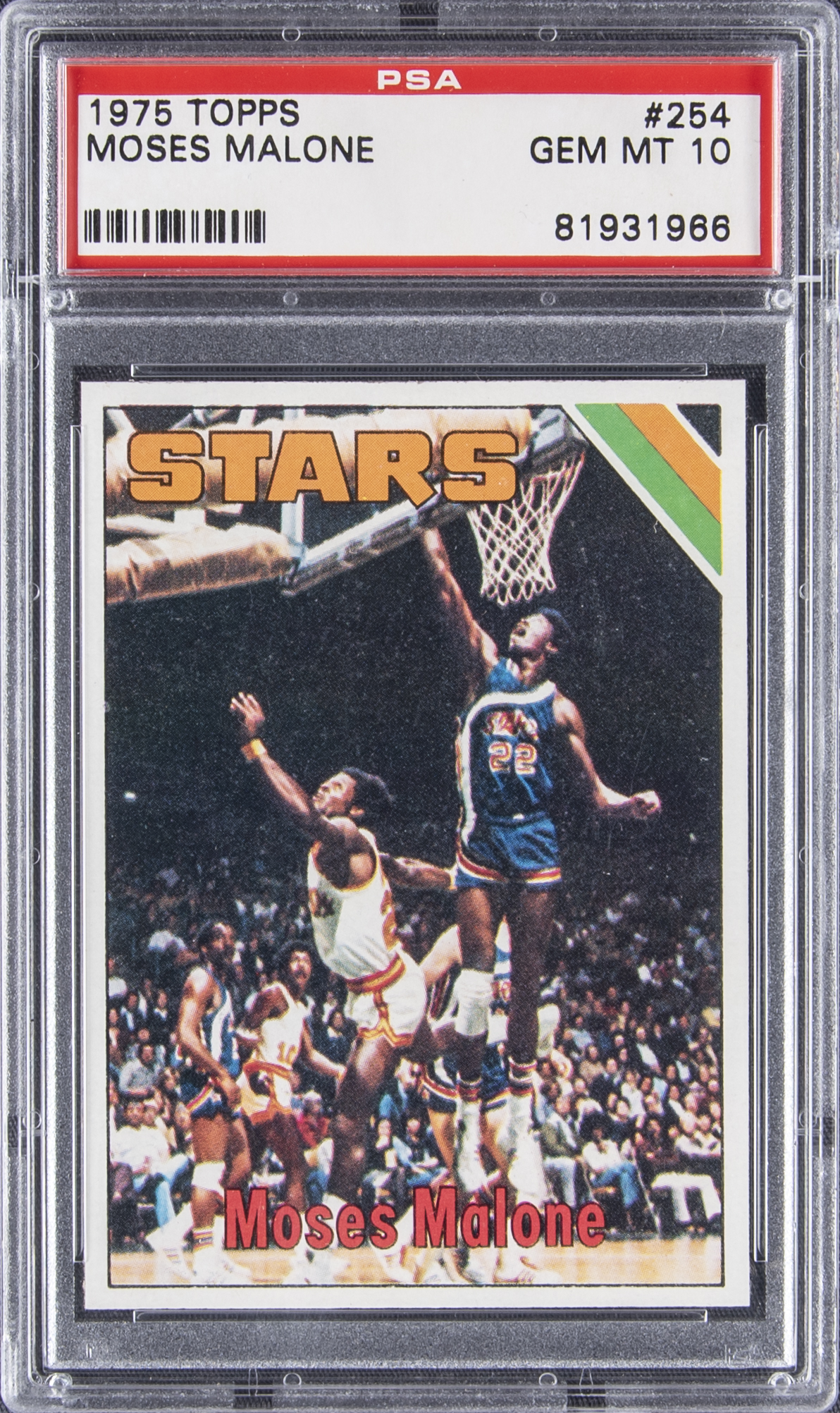 Lot Detail - 1975-76 Topps #254 Moses Malone Rookie Card – PSA GEM MT 10