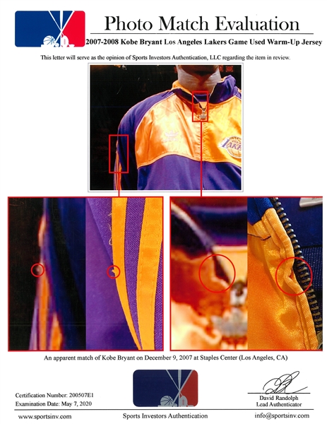 April 5, 2023, New York City, New York, USA: A view of Kobe Bryant's 2004  Los Angeles Lakers game worn warmup jacket estimated at $20,000 - 30,000,  seen as part the Sports