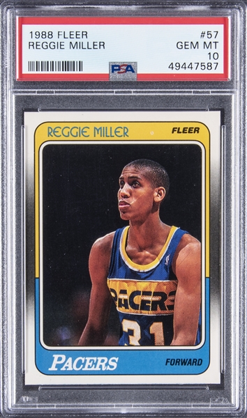 1988-89 Fleer Basketball #57 REGGIE MILLER ROOKIE.........MINT 