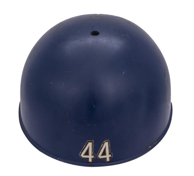 Hank Aaron Atlanta Braves Autographed Throwback Replica Batting Helmet with  755 HR's Inscription