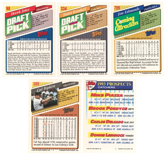 1993 Topps Baseball---Complete Set---1-825---Includes Derek Jeter Rc---NrMt-Mint 