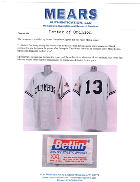 Lot Detail - 1995 Derek Jeter Minor League Game Used & Signed
