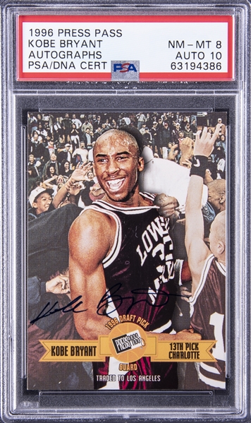 Kobe Bryant Signed Collectible Rookie Card