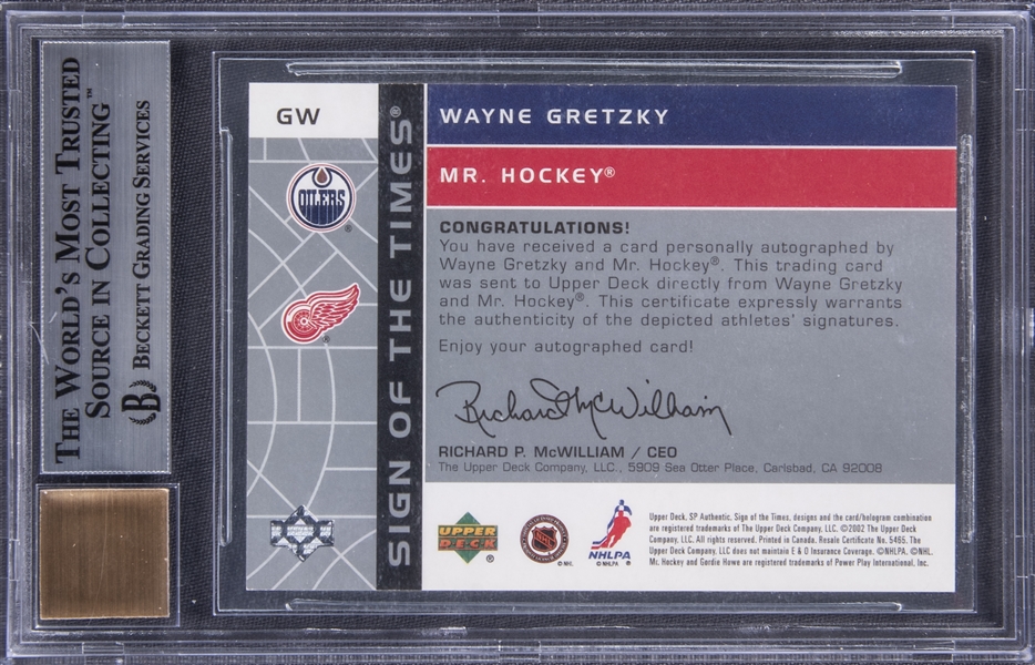 Wayne Gretzky and Gordie Howe Signed Limited Upper Deck Cards Lot