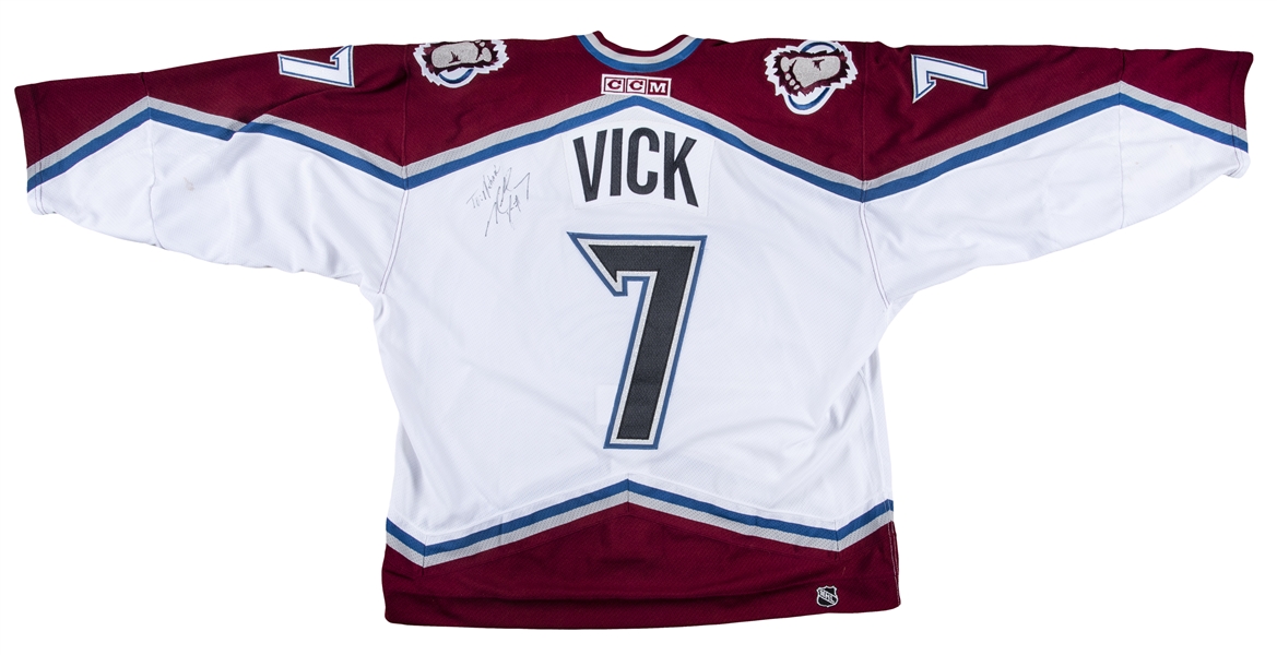 Lot Detail - 2004 Michael Vick Commercial Worn & Signed Colorado Avalanche  Jersey - Used In Nike 'What If' Commercial (Player LOA & Beckett)