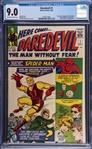 1964 Marvel Comics "Daredevil" #1 - Origin & 1st Appearance of Daredevil (Matt Murdock) 1st Appearance of Karen Page & Foggy Nelson - CGC 9.0