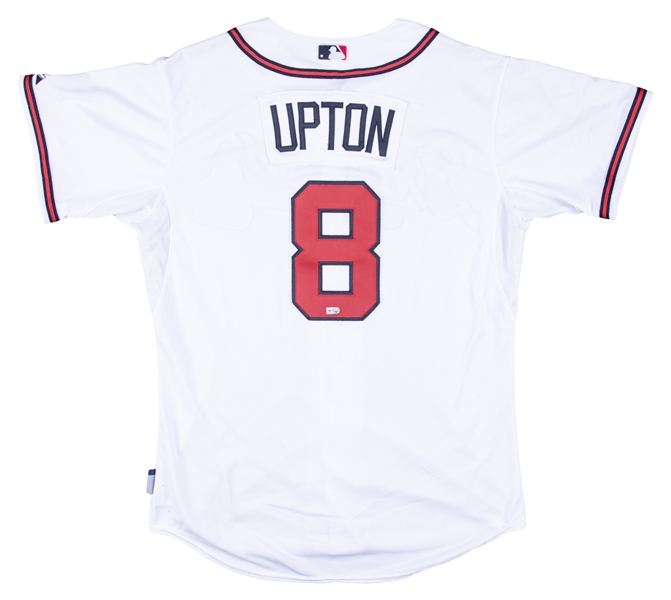 Atlanta Braves: Justin Upton 2013 White Majestic Home Stitched Jersey –  National Vintage League Ltd.
