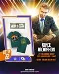 Vince McMahon One-of-a-Kind “Billionaire Bucks” T-shirt and Signed "Billion Dollar" Bill - WWE