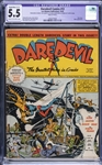 1942 Lev Gleason Publications "Daredevil" #13 - CGC Restored Grade 5.5 (Cream to Off-White Pages)
