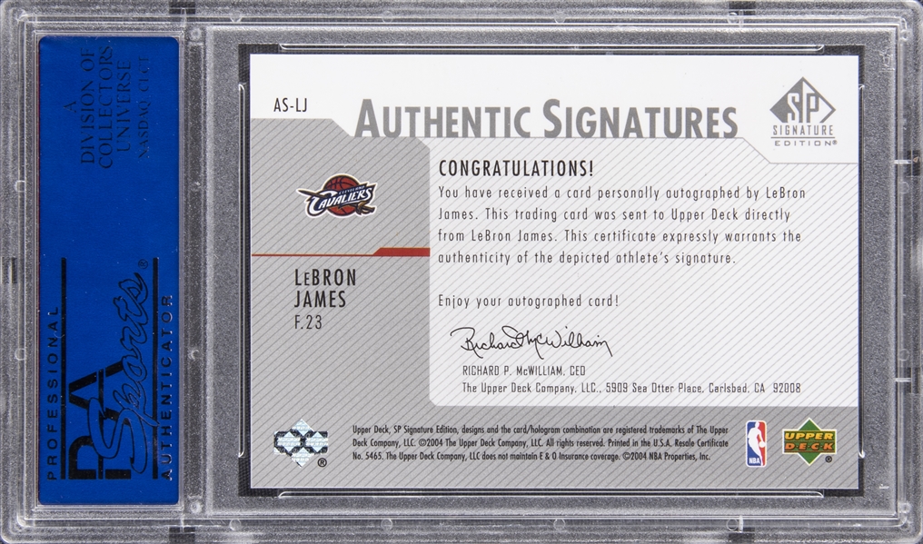 Lot Detail - 2003-04 Upper Deck SP Authentic Authentic Signatures