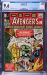 1963 Marvel Comics "Avengers" #1 - Origin & 1st Appearance of the Avengers - CGC 9.6 - Pop. 5, None Graded Higher