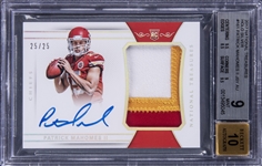 2017 Panini National Treasures Rookie Patch Auto (RPA) Holo Silver #161 Patrick Mahomes Signed  Patch Rookie Card (#25/25) - BGS MINT 9/BGS 10