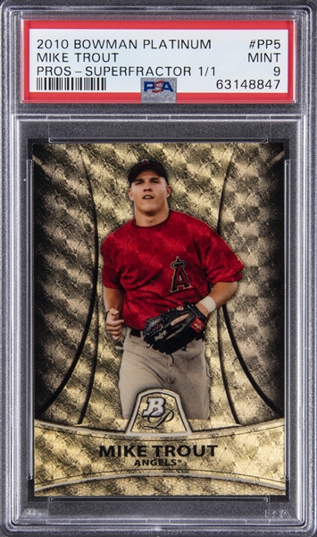 Mike Trout 2010 Bowman Platinum Prospects Refractor Auto – Hobby