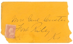 General George Custer Signed 5.5 x 3.5 Envelope (Beckett)