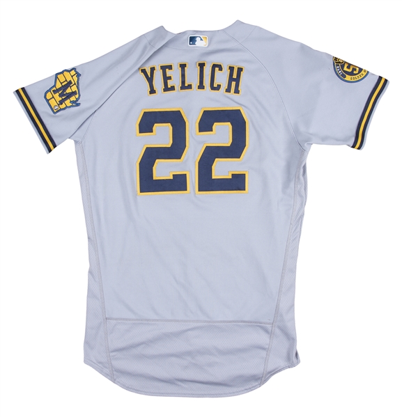 Lot Detail - 2020 Christian Yelich Game Used & Photo Matched Milwaukee  Brewers Road Jersey - Matched To Inside The Park HR Game! - Including Team  Issued Pants! (MLB Authenticated & Sports Investors Authentication)