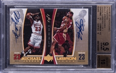 2005-06 UD Jordan/James Autographs #MJLJ1 Michael Jordan/LeBron James Dual Signed Card (#1/1) – BGS GEM MINT 9.5/BGS 10