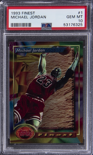 1993-94 Topps Finest #1 Michael Jordan – PSA GEM MT 10