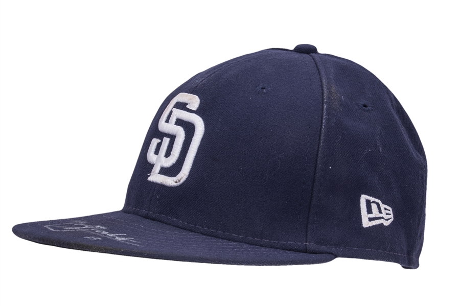 Padres City Connect Hat Autographed by Manny Machado
