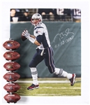 Tom Brady TriStar Large Canvas Photograph Including Six Replica Super Bowl Game Balls (Beckett)