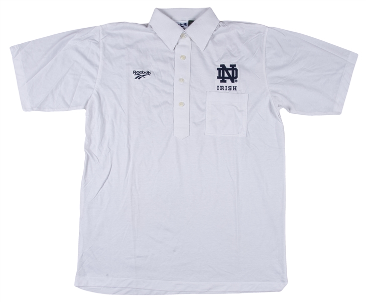 1986-96 Lou Holtz Game Worn Notre Dame Polo Shirt (Holtz LOA)