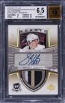 2005/06 Upper Deck "The Cup" Autographed Rookie Patches - Gold Rainbow #180 Sidney Crosby Signed Game Used Patch Rookie Card (#32/87) – BGS EX-MT+ 6.5/BGS 10