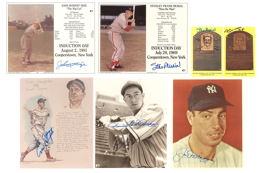 Hall of Famers & Stars Signed Baseball Memorabilia Collection (152 Different) Including Signed 8x10 Photographs, Postcards, & Show Cards Featuring Joe DiMaggio,Sparky Anderson,Willie Mays & More!(JSA)