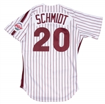 1989 Game Used Mike Schmidt Philadelphia Phillies Home Jersey (MEARS)