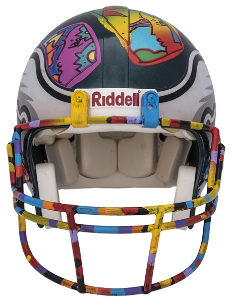 Peter Max Hand Painted & Signed Eagles Helmet (#1/1) - Peter Max LOA