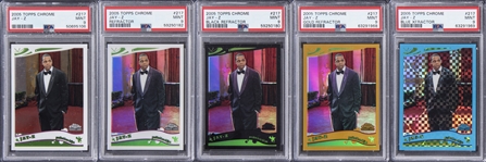 2005-06 Topps Chrome #217 Jay-Z PSA MINT 9 Quintet (5 Different) – Including Four Refractor Examples!
