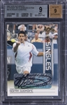 2007 Ace Authentic "Straight Sets Singles Autographs" #SI16 Novak Djokovic Signed Rookie Card - BGS MINT 9/BGS 9