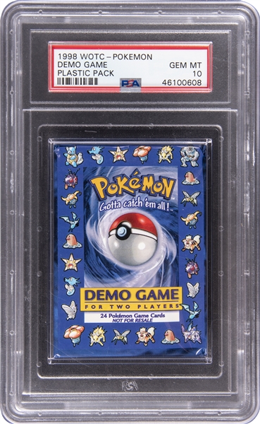 1998 Wizards Of The Coast Pokemon Demo Game Plastic Pack - PSA GEM MT 10