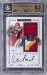 2017 Panini Impeccable "Elegance" #107 Patrick Mahomes II Signed Helmet Patch Rookie Card (#43/75) - BGS GEM MINT 9.5/BGS 10