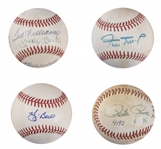 Lot of (4) Single & Multi-Signed Baseballs Featuring 500 Home Run Club Members, Hall of Famers & More! (Beckett PreCert)