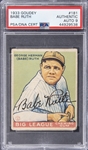 1933 Goudey #181 Babe Ruth Signed Card – PSA Authentic, PSA/DNA 9
