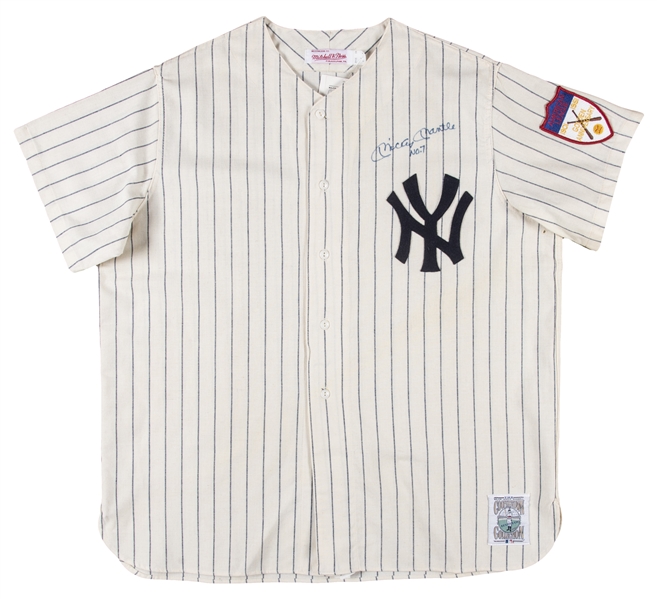Mickey Mantle Signed & Inscribed New York Yankees Home Jersey (Beckett)