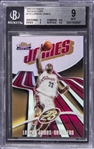 2003-04 Topps Finest Refractor #133 LeBron James Rookie Card (#151/250) – BGS MINT 9