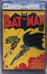 1940 D.C. Comics "Batman" #1 (1st Appearance Of The Joker & Catwoman, Hugo Strange Appearance ) - CGC 5.0 Off-White Pages