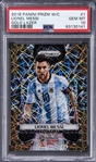 2018 Panini Prizm World Cup Gold Lazer Prizm #1 Lionel Messi (#03/15) - PSA GEM MT 10 - POP 2!