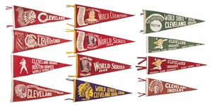 1948 Cleveland Indians World Series Pennants Collection - (12 Different)