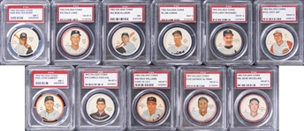 1962 Salada Baseball Coin Lot (82 Different) Including PSA Examples!