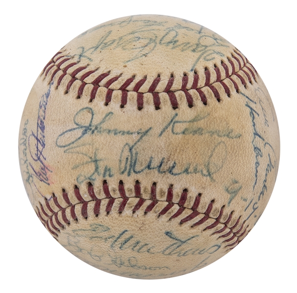 1962 National League All-Star Team Multi Signed Baseball With 33 Signatures Including Roberto Clemente, Willie Mays, Hank Aaron & More! (PSA/DNA)