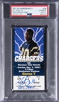 2001 Drew Brees Signed NFL Debut Ticket Stub From 11/4/2001 San Diego Chargers vs Kansas City Chiefs - PSA Authentic, PSA/DNA 10